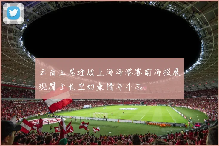 云南玉昆迎战上海海港赛前海报展现鹰击长空的豪情与斗志